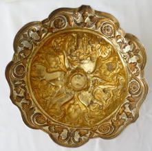 Antique French solid silver gilt Baroque Ciborium